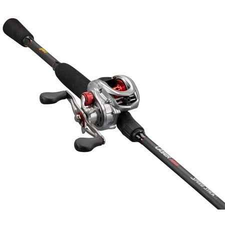 Lew s Laser MG Speed Spool Baitcast Reel and Fishing Rod Combo 6-Foot 10-Inch Rod Right-Hand Retrieve Silver/Black