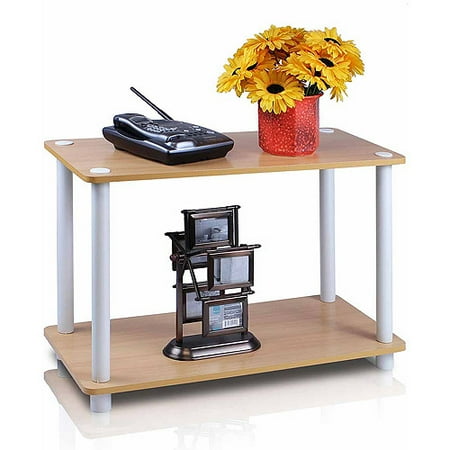 Turn-N-Tube 2-Tier No-Tools Shelf End Table Plant Stand, Multiple Colors