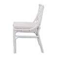 thumbnail image 3 of bali & pari Carwyn Bohemian White Rattan Dining Chair, 3 of 6