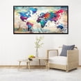 thumbnail image 4 of Cuadros Decorativos pintura de diamante 5D Likrtyny mapa del mundo taladro cuadrado completo, 4 of 9