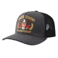thumbnail image 3 of vigerkar 250 Anniversary USA Hat Embroidered Patriotics Eagle Trucker Cap 250th Anniversary Mesh-Back Cap for Men Women (Grey, One Size）, 3 of 9