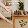 thumbnail image 6 of Sterling Games Wooden Chess Table with Checkers Backgammon Combo Set, Rustic Oak, 6 of 9