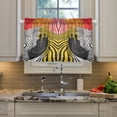 thumbnail image 2 of Yayeee Kitchen Curtains Tier Pair Light Filtering 27"x24" Rod Pocket Short Cafe Window Panel, Abstract Boat, 2 of 7