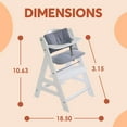 thumbnail image 4 of hauck Alpha+/Beta+ Plateau de Chaise Haute & Coussin de Siège de Luxe, Gris, 4 of 11