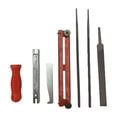 thumbnail image 1 of Chainsaw Sharpening Kit for 3/8" Low Profile Pitch Chain - Includes Two 5/32" Round Files, 6" Flat File, Filing Guides, Handle, and Pouch, 1 of 3