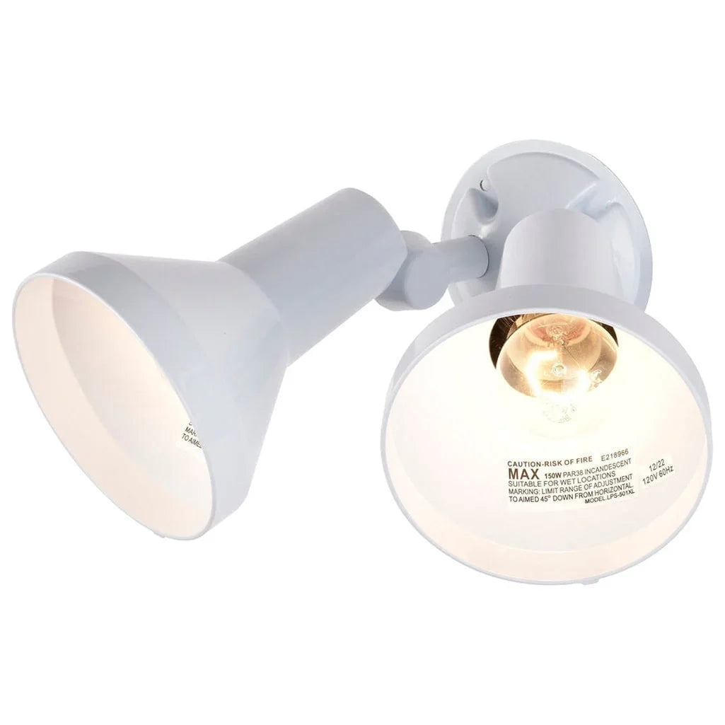 2-Light 15-in Flood Light Exterior PAR38 w/ Adjustable Swivel Grey Finish