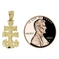 thumbnail image 3 of 14k Yellow Gold, Mini Caravaca Cross Jesus Christ Crucifix Angel Pendant Religious Charm 10mm, 3 of 7