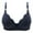 Blue, variant on Women's Lace Edge Vertical Stripe Back Bra Padded Bra Wireless Lingerie For women