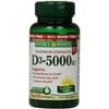 Nature's Bounty Vitamin D-5000 IU Softgels, Maximum Strength 100 ea (Pack of 3)