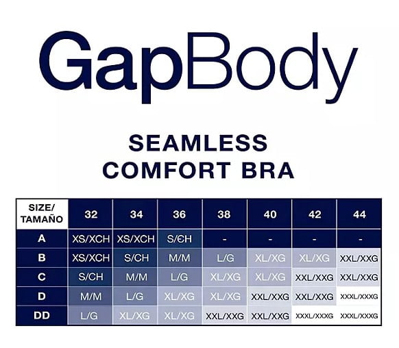 GapBody Women's 2-Pack Seamless Cotton Comfort Bra Large