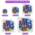 thumbnail image 5 of Happy New Year Belgian Malinois Family Cheer Winter Midnight Firework Cutout Transfer Sticker Sheepdog Dog Lover Gifts Transparent Decal Art Decor - 02025, 5 of 5