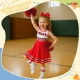thumbnail image 3 of SUOSDEY Girls Cheerleader Costume Outfit Set,Kids Sleeveless Cheerleading Uniform for Party Birthday Halloween, 3 of 7