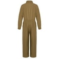 thumbnail image 4 of CHICTRY Big Girls Stand Collar Jumpsuit with Pockets Mechanic Boiler Suit One Piece Romper Coverall Khaki 16, 4 of 7