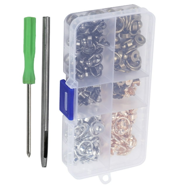 Hand Made Accessories,O‑Ring Ball Post Rivet Leather Craft Rivets Studs Rivets Multi-Functional