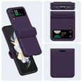 thumbnail image 2 of for Samsung Galaxy Z Flip 4 Frosted Case Cover, Heavy Duty Card Slot Slim Hard Rugged Hinge Covered Case Hinge Protective Full Coverage Case Armor for Samsung Galaxy Z Flip 4 5G, Darkpurple, 2 of 7