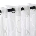 thumbnail image 6 of Superior Lattice Sheer Curtain Set of 2, 42" x 84", White, 6 of 8