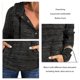 thumbnail image 5 of Sudadera holgada de manga larga con cordón, botones delanteros y bolsillos, talla XL, color negro, para primavera y otoño, 5 of 6