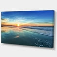 thumbnail image 3 of Designart 'Blue Seashore with Distant Sunset ' Seascape Canvas Art Print, 3 of 3