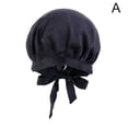 thumbnail image 1 of Mulberry Silk Sleeping Bonnet Women Large Sleep Cap Braid Hair For Curly C V4F2, 1 of 9