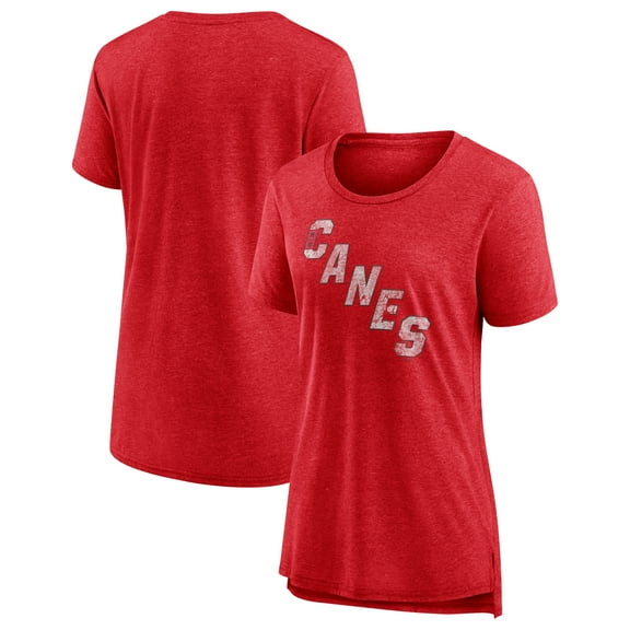 Women's Red Carolina Hurricanes Slow Whistle Tri-Blend T-Shirt