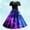 #066-Multicolor, variant on Haivin Spring/Summer Women's Round Neck Short Sleeve Dress Retro Print A-line Dress