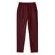 thumbnail image 1 of Pantalones largos de moda para hombre con cordón, cintura elástica, color sólido, pantalones casuales largos de chándal, pantalones para hombre, 1 of 5