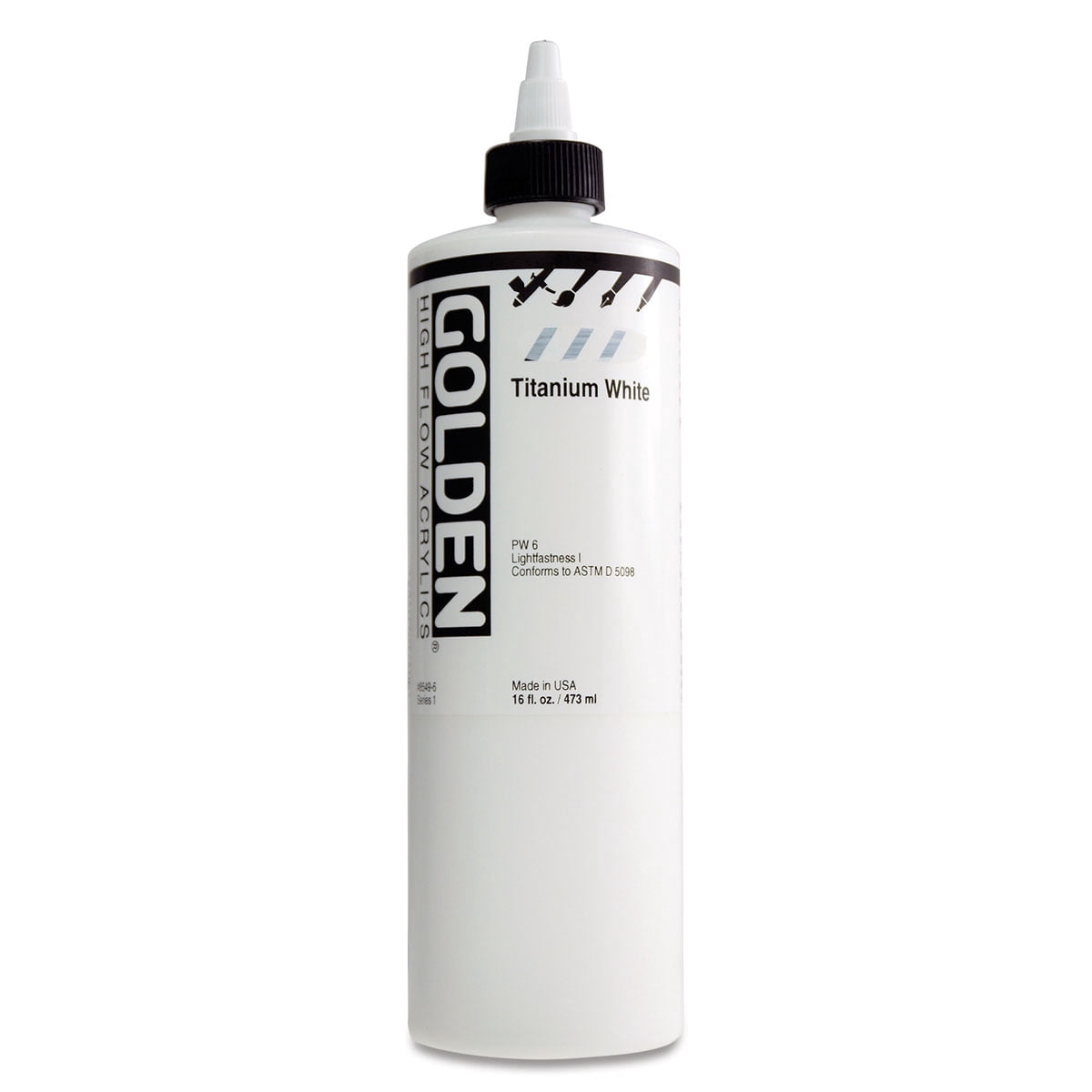 Golden® High Flow Acrylic, 16 oz., Titanium White