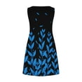 thumbnail image 6 of Jjayotai No Boundaries Women's Summer Dresses 2025, Beach Casual Sleeveless Floral Print Tank Loose Sundress with Pocket, Floral Dress for Women, Womens Boho Dresses Blue~ L, 6 of 9