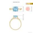 thumbnail image 4 of ANGARA Natural Claw-Set Cushion 1.95 ct Aquamarine Solitaire Engagement Ring in 14K Yellow Gold for Women (Size-8mm) | March Birthstone, Anniversary, Jewelry Gift for Women | Natural Aquamarine Ring, 4 of 9