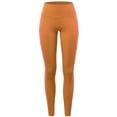 thumbnail image 1 of A2Y Women's High Waist Super Soft Cotton Full Length Leggings Ash Mustard L, 1 of 6