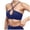 Navy, variant on ZIXKCGDSE Women's Sports Bra V Neck Hollow Fitness Backless Padded Gym Yoga Crop Tank Top Size M