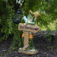thumbnail image 2 of Northlight 18-Inch Country Frog with Lantern Outdoor Garden Statue, 2 of 5