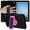 Black/Rose, variant on Nalacover Case for Samsung Galaxy Tab A9 Plus 11-inch 2023/X210/X215/X216, Military Grade Heavy Duty Silicone PC Protection Rugged Cover with Rotating Stand & Handle & Shoulder Strap, Black/Rose
