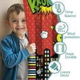 thumbnail image 3 of Superhero City Curtains for Boys Kids Teens, Red Spider Web Cityscape Buildings Cartoon Comic Blackout Window Curtains for Baby Room Bedroom Living Nursery 2 Panel Sets, 42"x63" Inch, 3 of 5