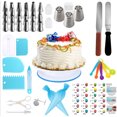 thumbnail image 1 of 45 piezas Kit para hornear Cake Turntable DIY Utensilios Kits Decoración para glaseado, decoración, bolsillos, puntas de tubería ect (45PCS) JM, 1 of 5
