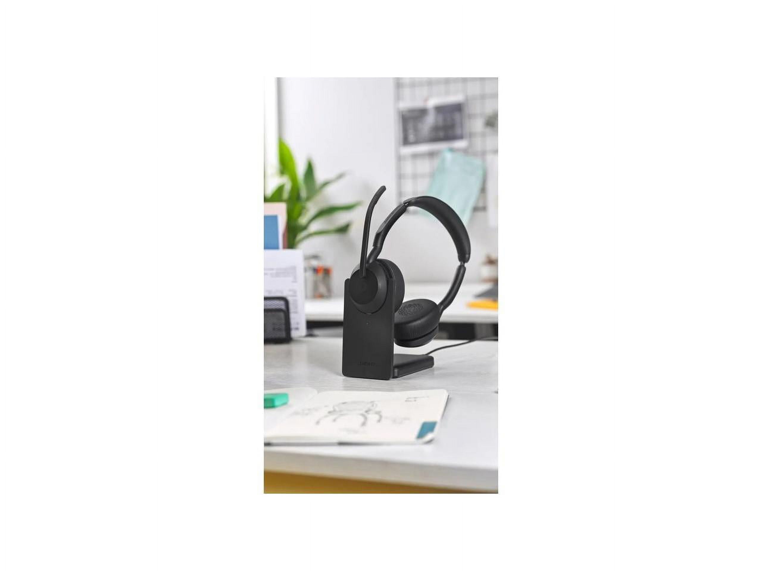 Jabra Evolve2 55 UC Headset - Stereo - Wireless - Bluetooth - USB-A - 98.4  ft - 20 Hz - 20 kHz - On-ear - Binaural - Supra-aural - MEMS Technology, Noise  Cancelling Microphone - 25599-989-989-01