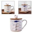 thumbnail image 3 of Tazas de café de cerámica con diseño de gato regalos de taza de té B Sunnimix taza de café con leche, 3 of 7