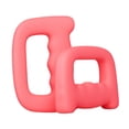 thumbnail image 3 of Juego de 2 mancuernas con agarre en D, ergonómicas, para sentadillas, levantamiento de pesas, brazos, pecho, espalda, hombros y cuerpo completo para Rosa Roja 1KG, 3 of 8