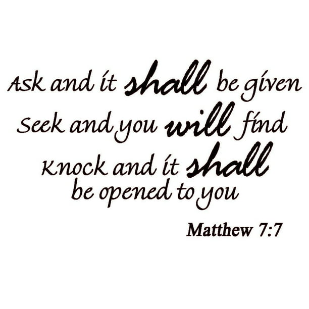 Vwaq ask and it shall be given you seek and you shall find matthew 7 7