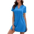 thumbnail image 1 of LSLJS Robe de Plage d'Été pour Femmes, Nouvelle Robe de Plage Européenne et Américaine pour Femmes, Robe de Plage à Manches Courtes, Col en V et Longueur Cheville, 1 of 5