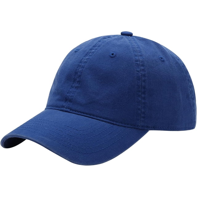 Plain Washed Baseball Cap - Retro Adjustable Cotton Hat, Vintage Structured Golf Dad Cap for Men Women