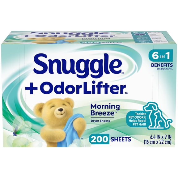 Snuggle OdorLifter Morning Breeze Dryer Sheets, 200 Count