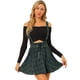 thumbnail image 1 of INSPIRE CHIC Falda De Tela Escocesa Gótica Para Mujer Faldas De Tirantes Desmontables De Cintura Alta Verde XS, 1 of 6
