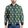 thumbnail image 4 of Bonita chaqueta de pato de goma de dibujos animados para hombre, sudadera con estampado 3D, chaquetas de bombardero de calle con cremallera, tops para niños, abrigo de primavera y otoño, 4 of 4