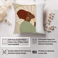 thumbnail image 2 of Ethan Taylor People & Portraits Throw Pillow Soft Cushion Cover ' 'African American People & Portraits Life is Beautiful' Bohemian Decorative Square Accent Pillow Case, 18x18 Inches, Beige, Green, 2 of 5