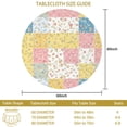 thumbnail image 3 of Pioneer Flower Floral Print Pattern Round Tablecloth 60 X 60 Inch, Wrinkle Resistant Wipeable Table Cloth for Kitchen Dining Picnic Patio Party, 3 of 6