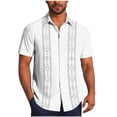 thumbnail image 3 of ZUBKTE Men's Shirt Vintage Bowling Short Sleeve Button Down Hawaiian Summer Beach Printed Casual Shirts S-4XL, 3 of 7