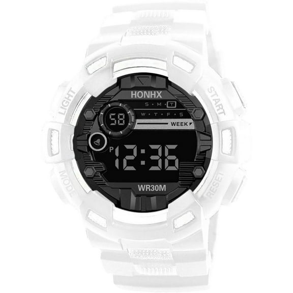 ZZkhGO Six Styles Sports Electronic Watch, Four Button Digital Wristwatch with LCD Screen, Multifunction Alarm Stopwatch Watch for Men Women