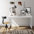 thumbnail image 2 of 55" Large Computer Desk, Modern Simple Style Study Writing Desk, Study Table Laptop Table for Home Office, 2 of 8