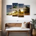 thumbnail image 3 of Elephant Stock Dirt Bike Rider Stunt Wall Art - Horizontal Multi Panel Canvas - Living Room Wall Decor - Sports Multi Panel - Brown And Blue Decor - 52" x 32", 3 of 8